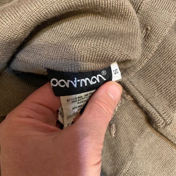 Vintage wool blend embroidered roses sweater szS - Picture 13 of 16